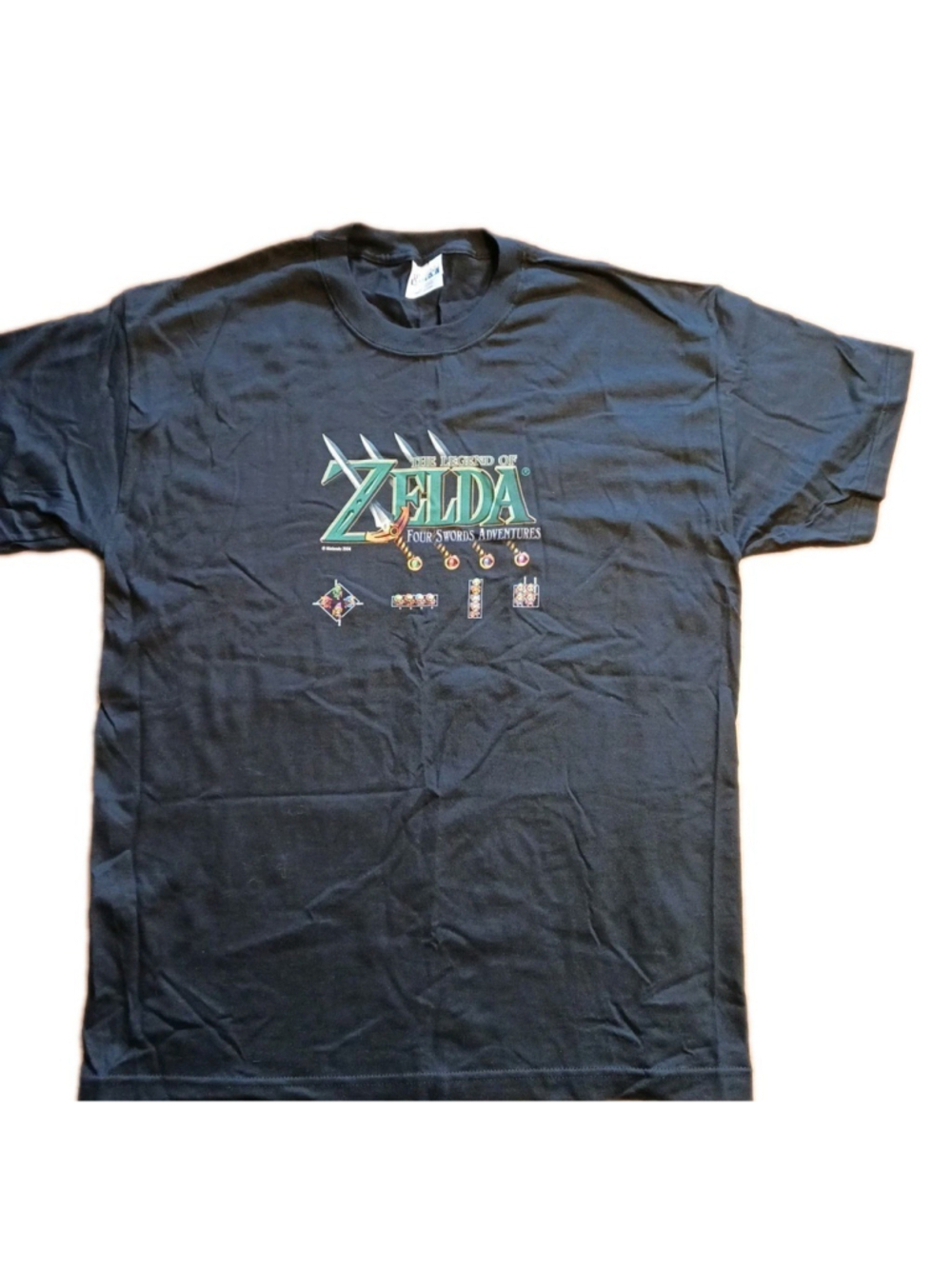 Legend Of Zelda Four Swords Nintendo GameCube Promo Shirt Black Large